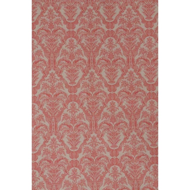 Siena Coral / Linen Fabric - Sample For Sale