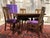 Wood Art Nouveau Dining Chairs with Purple Velvet Upholstery, 1890s, Set of 4 For Sale - Image 7 of 8