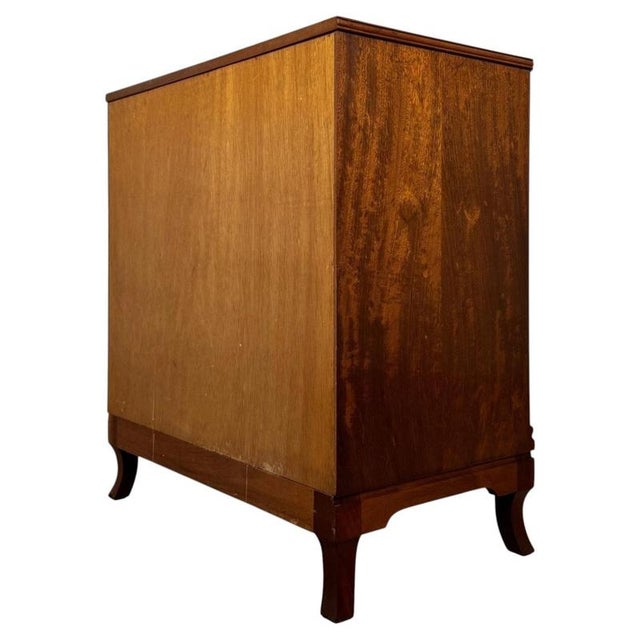 Wood Early 20th Century Antique English Inlaid Mahogany Chest of Drawers, 1890s For Sale - Image 7 of 12