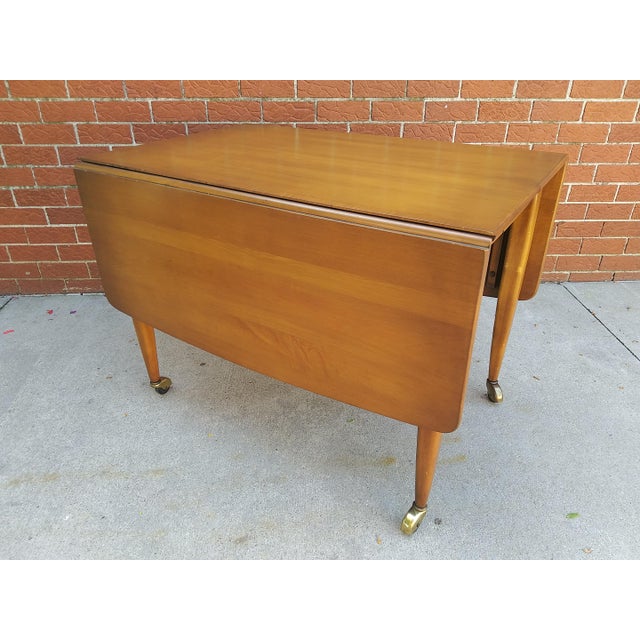 Mid-Century Modern Vintage Mid Century Willett Drop Leaf Dining Table For Sale - Image 3 of 13