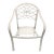Vintage Hollywood Regency White Aluminum Palm Tree & Faux Bamboo Armchair For Sale