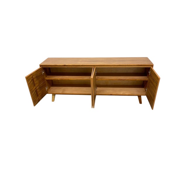 Wood 2000-2009 Credenza 4 Door Tv Cabinet For Sale - Image 7 of 9