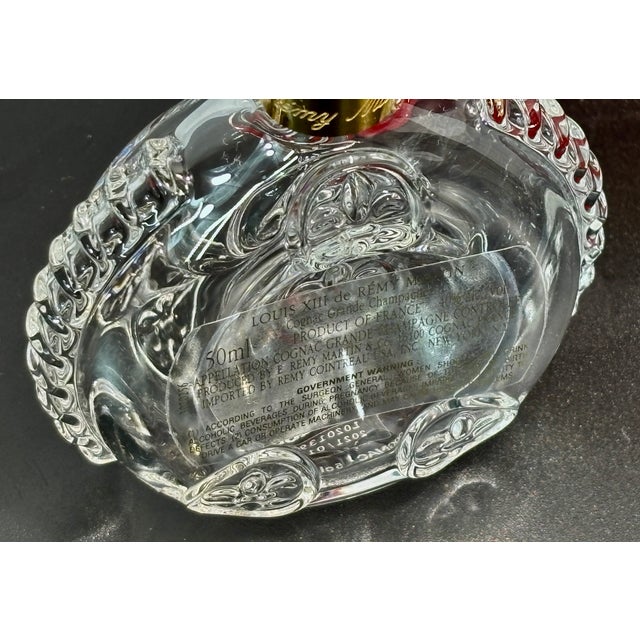 Transparent Late 20th Century Louis XIII De Rémy Martin Signed Crystal Miniature Decanter in Original Presentation Box With Original Stopper & Booklet For Sale - Image 8 of 10