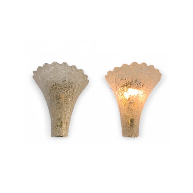 1950s Granulated Murano Glass Floral Scones, 1950s, Set of 2 For Sale - Image 5 of 5