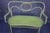 This 1904 Thonet bench has been thoughtfully refurbished with a bold pop-art touch. Professionally restored and painted in...