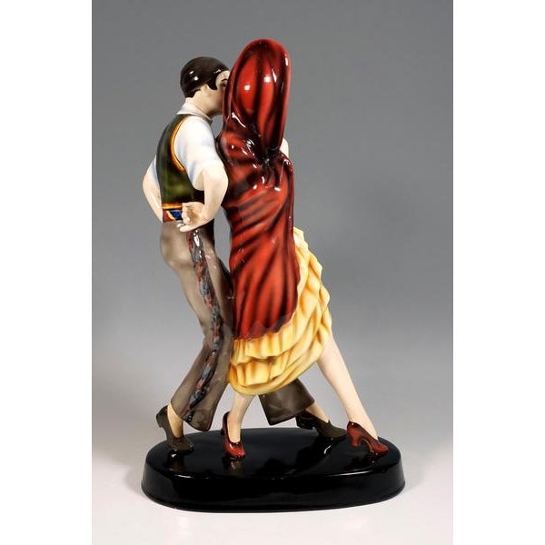 Spanish Ceramic Dancer attributed to Josef Lorenzl for Goldscheider Vienna, 1930s For Sale - Image 4 of 8