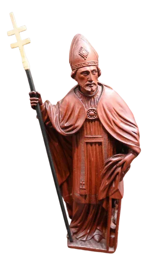 Carved Boxwood Statue of Saint Eloi