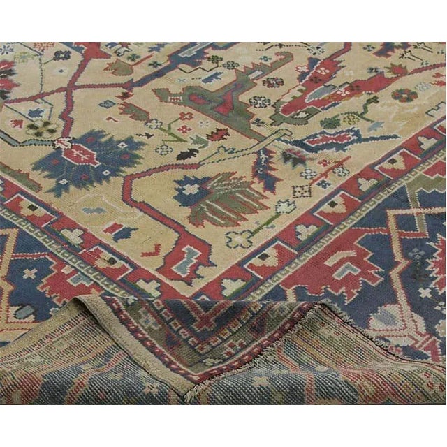 1920s Handwoven Turkish Oushak Area Rug For Sale In Dallas - Image 6 of 8