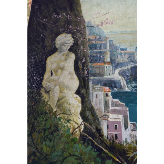 Alfredo Santini, Amalfi Coast, 1990s, Oil Painting on Canvas, Framed For Sale - Image 4 of 7