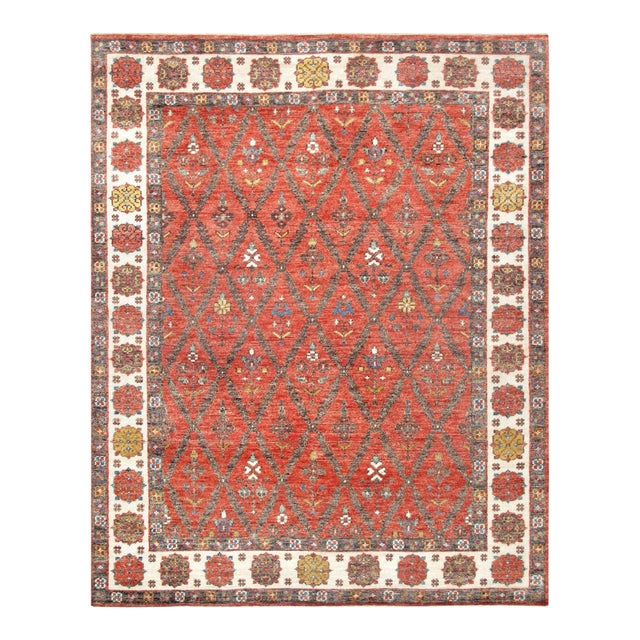 Pasargad Home Nomad Wool Area Rug, 7' 9" X 9'10", Rust For Sale