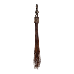 Vintage African Ceremonial Baule Broom W/ Female Figure 27" H