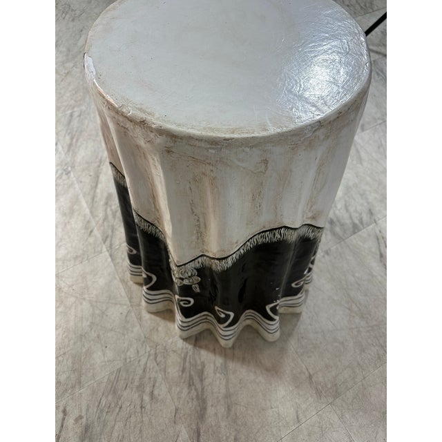 Off-white Paper Mache Side Table For Sale - Image 8 of 11