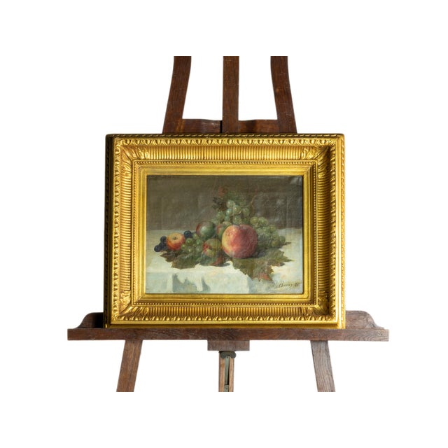 Gold Romantic Still Life, 19th Century, Oil on Canvas, Framed For Sale - Image 8 of 8