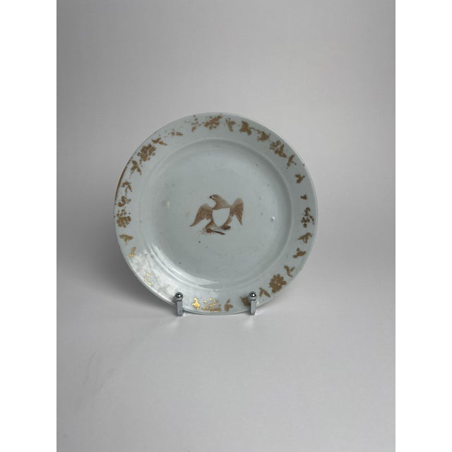 Pair of 18th Century Chinese Export Eagle Plates - Hemingway Family For Sale - Image 4 of 11