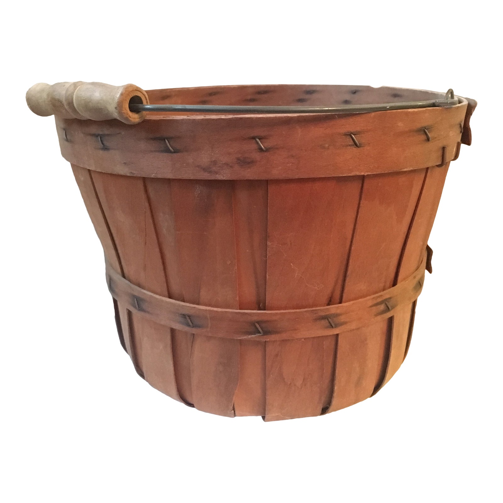 Vintage Wooden Bushel Basket Chairish