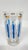 Mid-Century Modern Vintage Mid Century Modern Highball Cocktail Glasses Blue Gold Frosted White - Set of 7 For Sale - Image 3 of 6