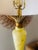 A stunning oversized Currey & Company table lamp featuring creamy opaline Murano-style art glass with delicate hand-...