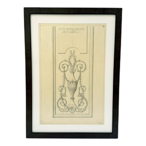 Mid-20th Century Maison Jansen Original Architectural Drawing