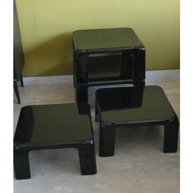 1960s Quattro Gatti Stackable Tables by Mario Bellini for C&B Italia, 1967, Set of 4 For Sale - Image 5 of 18