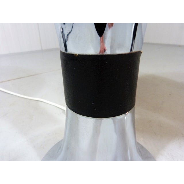 Metal Large Space Age Glass Table Lamps, 1960s, Set of 2 For Sale - Image 7 of 18