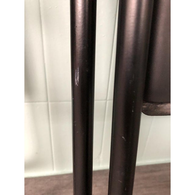 Black Vintage Italian Flap Chairs by Paolo Parigi, 1980s, Set of 3 For Sale - Image 8 of 18