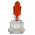 1930s Art Deco Karl Palda Style Geometric Crystal Perfume Bottle W/ Coral Red Stopper For Sale In Los Angeles - Image 6 of 9