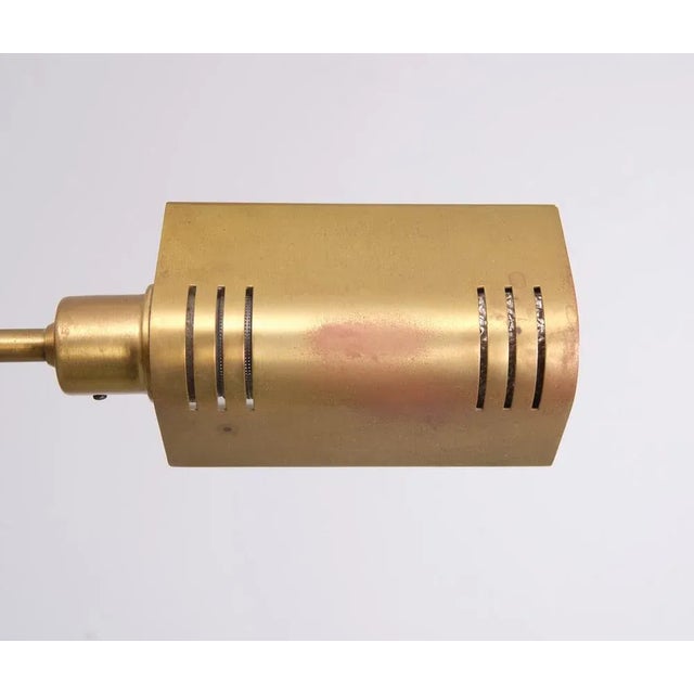 Mid-Century Modern Halogen Brass Swing Arm Floor Lamp, Germany, 1980s For Sale - Image 3 of 10