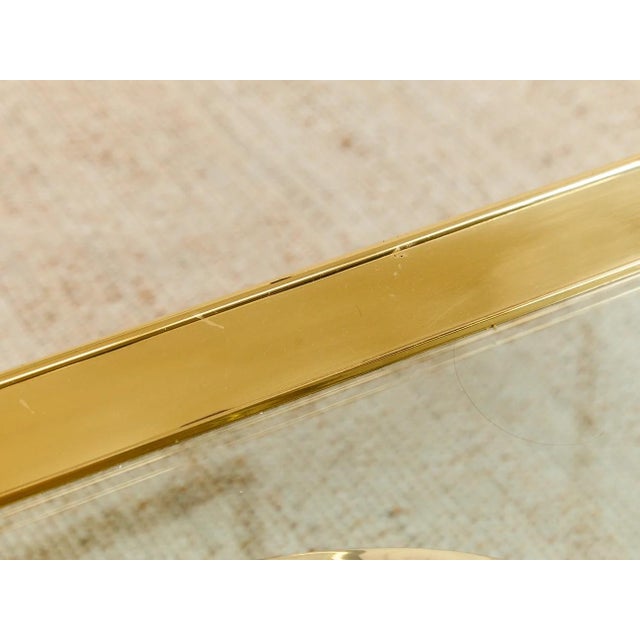 Mid 20th Century Mid 20th Century Estate Size Polished Brass Cocktail Coffee Table Styled After La Barge Hollywood Regency For Sale - Image 5 of 12
