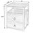 Modern Lark 21 in. W Wood 2 Drawer Nightstand with Open Storage Shelf, Washed Black For Sale - Image 3 of 8
