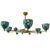 Turquoise Globes Chandelier, 1980s For Sale - Image 6 of 6
