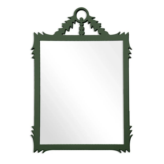 Contemporary Fleur Home Garden District Lafitte Rectangle Mirror in Duck Green, 35x55 For Sale - Image 3 of 3
