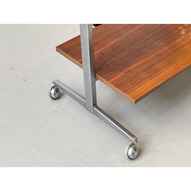 Height-Adjustable Side Table on Casters, 1960s For Sale - Image 9 of 16