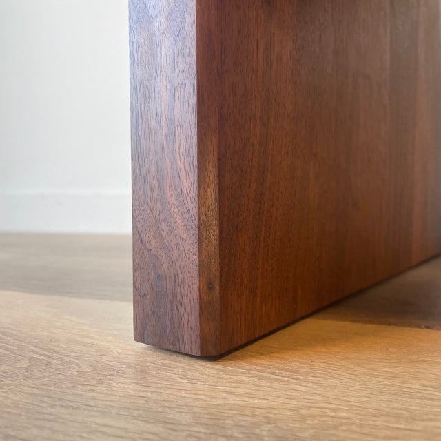 Wood Handmade Modern Walnut Side Table For Sale - Image 7 of 12