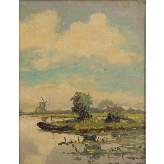 Eugene Galien-Laloue (1854-1941) - Paysage Avec Le Petit Bateau Oil on Panel For Sale In Detroit - Image 6 of 6