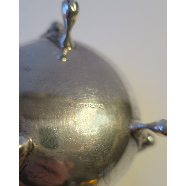 Metal Early 20th Century Sterling Silver Salt Cellar and Spoon For Sale - Image 7 of 7