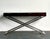 Late 20th Century Vintage Chrome and Wood Console Table With Brass Accents For Sale - Image 5 of 12