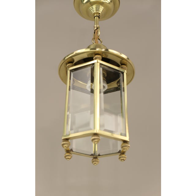 Art Deco Lantern with Cut Lead Crystal, France, 1925 For Sale - Image 4 of 10