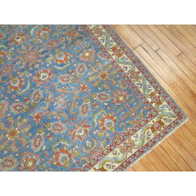 Textile Zabihi Collection Blue Antique Persian Tabriz Rug - 8' x 12'5" For Sale - Image 7 of 12