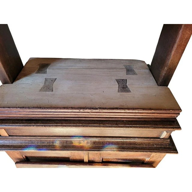 Chestnut 70% Off! Mid 1800's, Large, European Free-Standing Book Press For Sale - Image 8 of 9