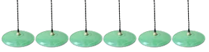 Enamelled Saucer Lamps, 1930s, Set of 6