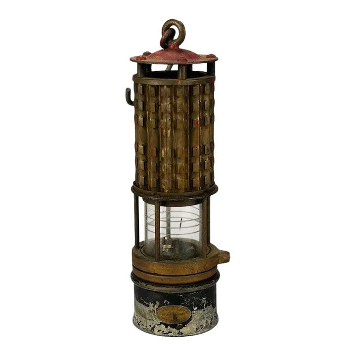 Antique Wolf Safety Lamp of America Co. New York, Coal Miners Lamp