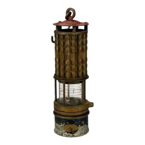 Antique Wolf Safety Lamp of America Co. New York, Coal Miners Lamp, 19th Century