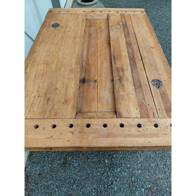 Vintage Workbench Attributed to Sheldon Kitchen Island For Sale - Image 12 of 14