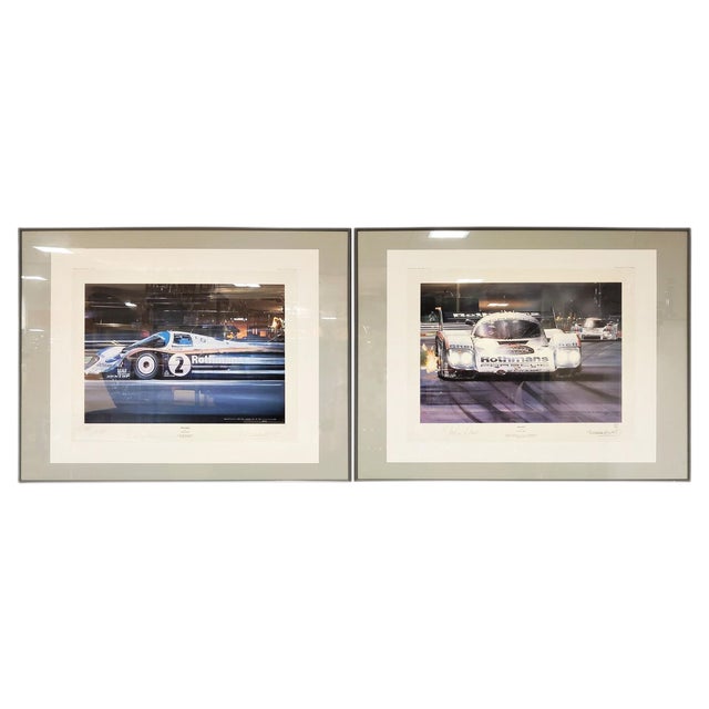 Stefan Bellof, Derek Bell and Jochen Mass Prints by Nicholas Watts, Set of 2 For Sale