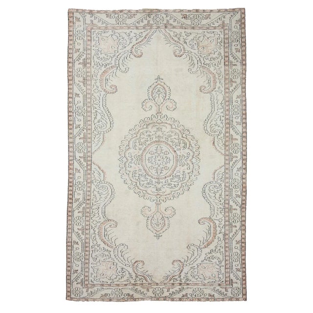 1960s Vintage Washed Out Turkish Rug 6′ × 9′10″ Chairish