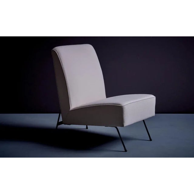White Easy Chair attributed to Franchioni Mario for Frama, Italy, 1950s For Sale - Image 9 of 10