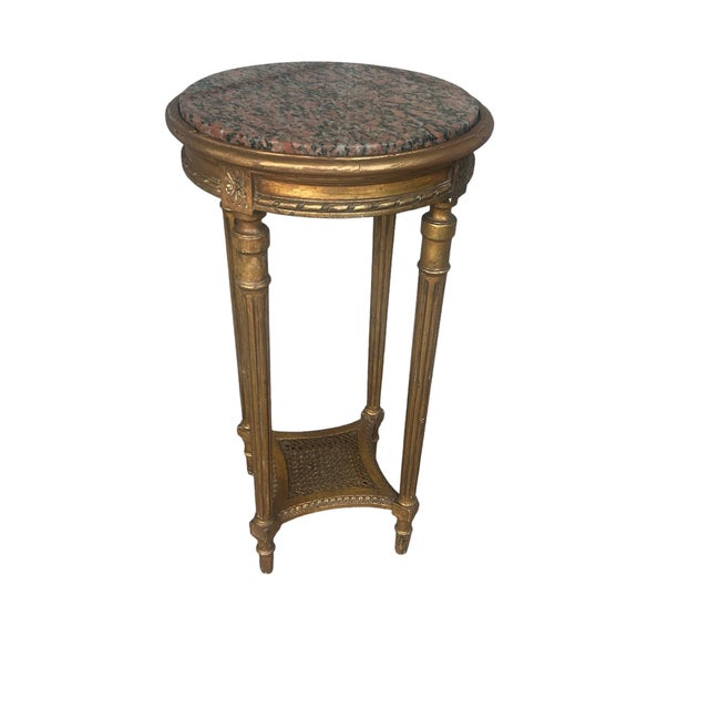 19th Century French Louis XVI Giltwood Gueridon ~ Lamp Table For Sale In Sacramento - Image 6 of 11