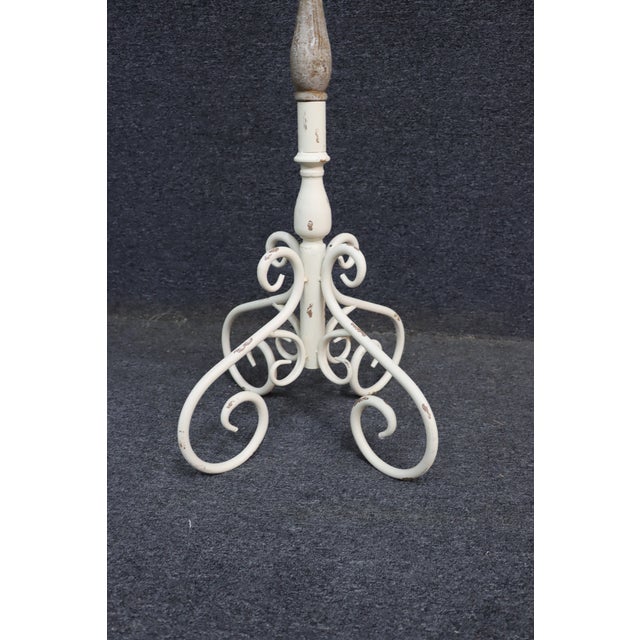 White Cottage Style Wood & Iron Clothes Tree For Sale - Image 8 of 9