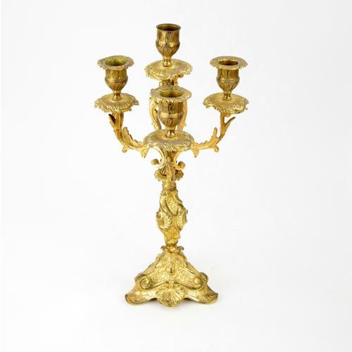 A candelabra for four candles, typically found on mantelpieces, will now be a rich ornament on your table or shelf, yet...