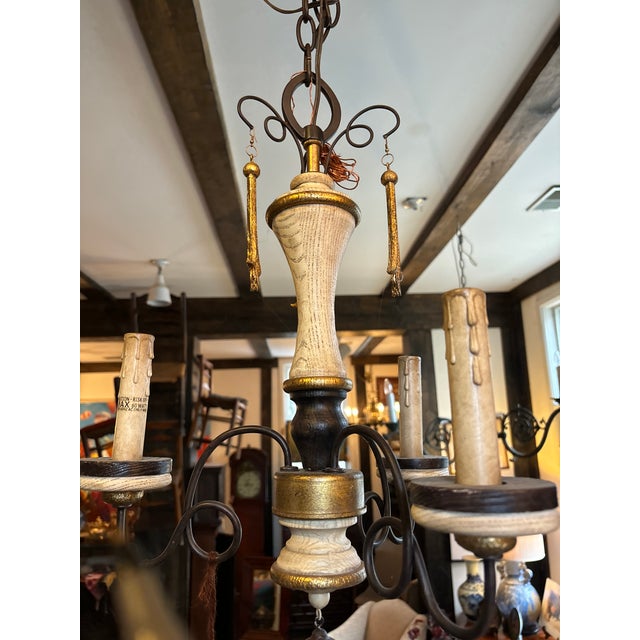 Vintage Style 3 Light Chandelier For Sale - Image 9 of 9
